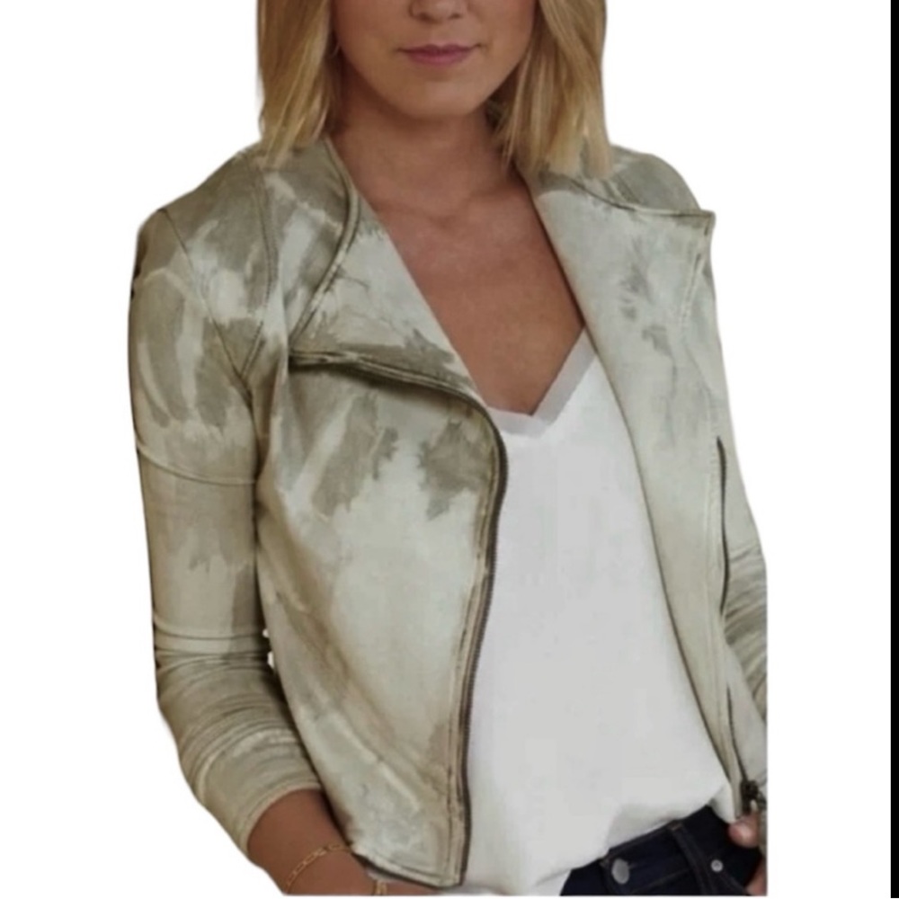 Marrakech Marci Moto Jacket Anthropolgy Soft Tan Tie Dye woman’s XS